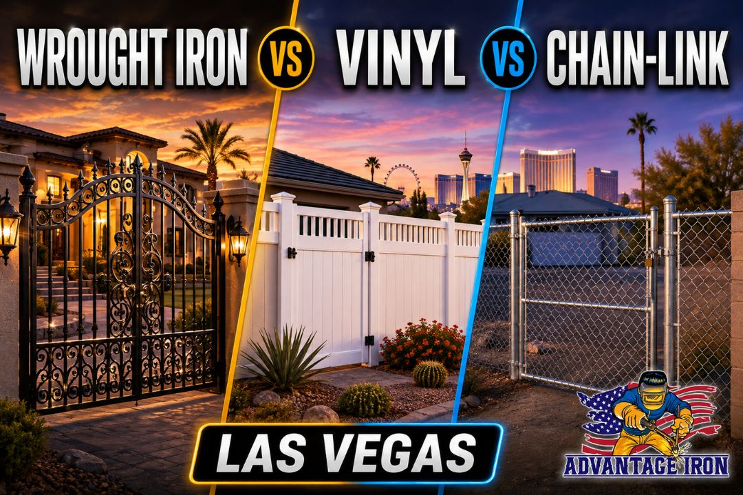 Wrought Iron vs. Vinyl vs. Chain-Link Fencing in Las Vegas